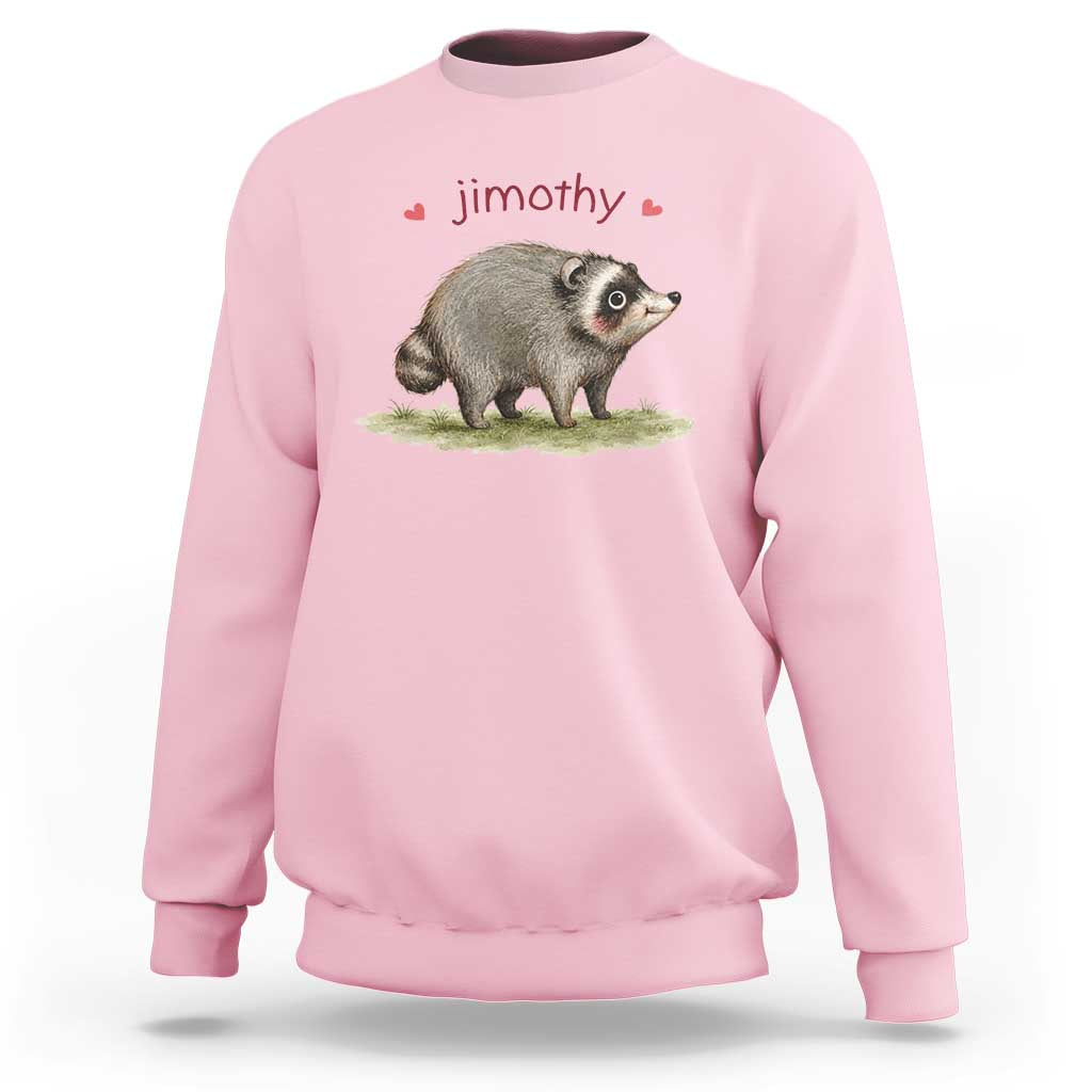 Cute Watercolor Viral Jimothy the Raccoon Sweatshirt Viral Seattle Trash Panda Meme
