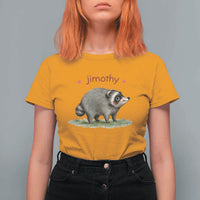 Cute Watercolor Viral Jimothy the Raccoon T Shirt For Women Viral Seattle Trash Panda Meme