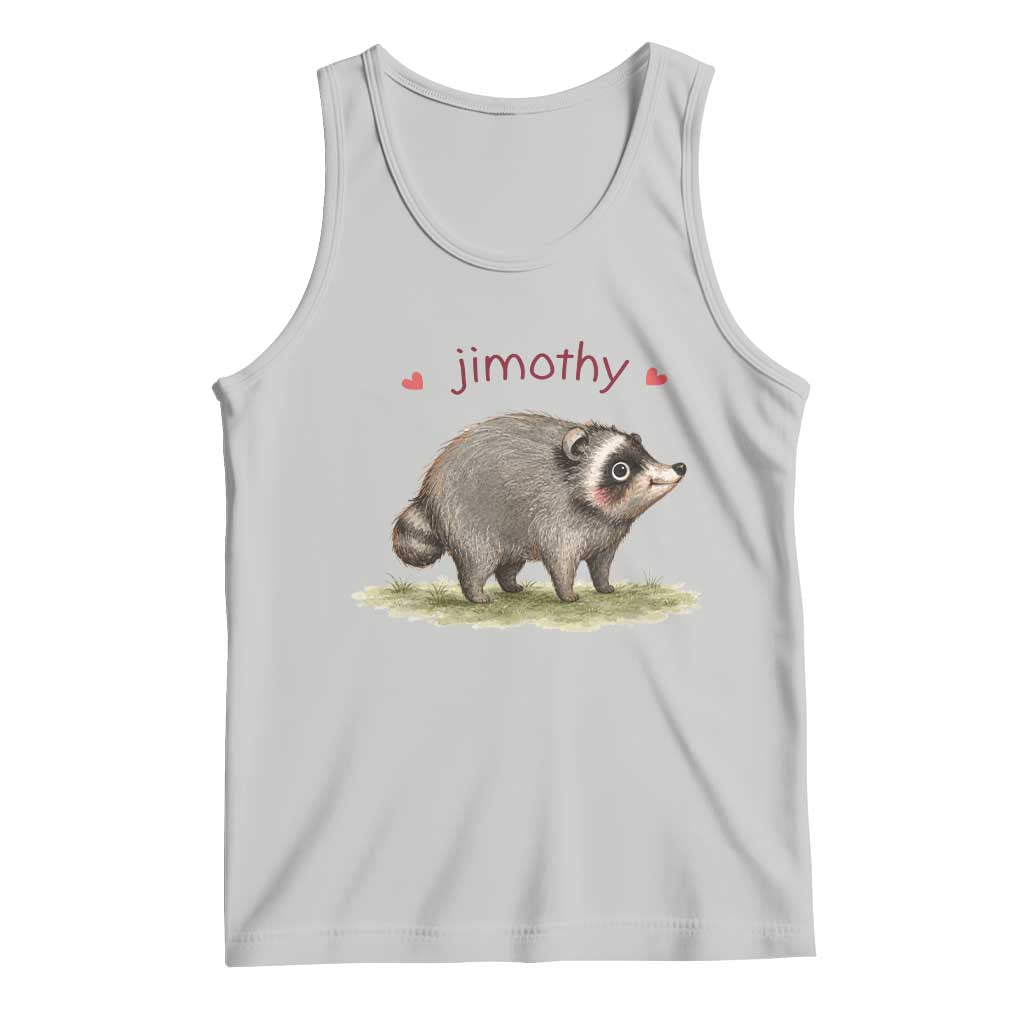 Cute Watercolor Viral Jimothy the Raccoon Tank Top Viral Seattle Trash Panda Meme