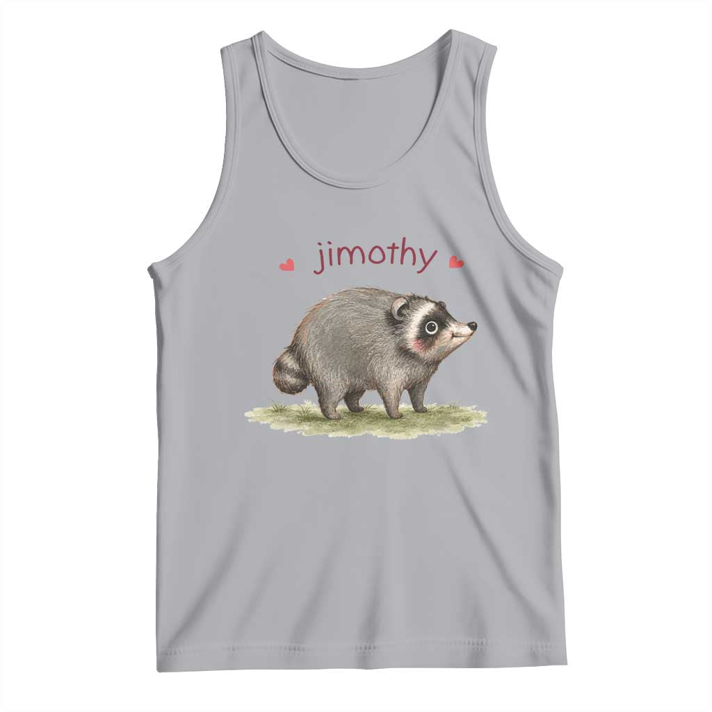 Cute Watercolor Viral Jimothy the Raccoon Tank Top Viral Seattle Trash Panda Meme