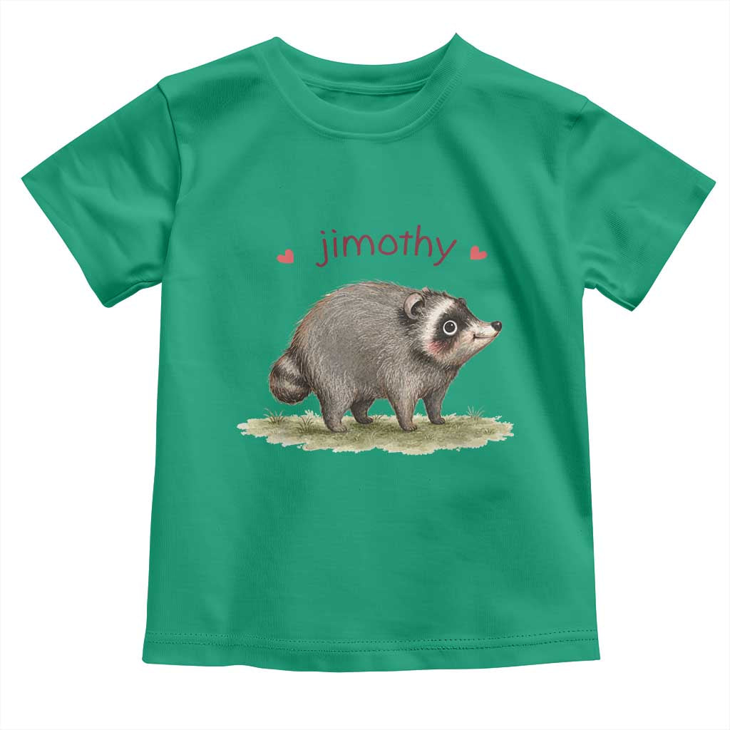 Cute Watercolor Viral Jimothy the Raccoon Toddler T Shirt Viral Seattle Trash Panda Meme