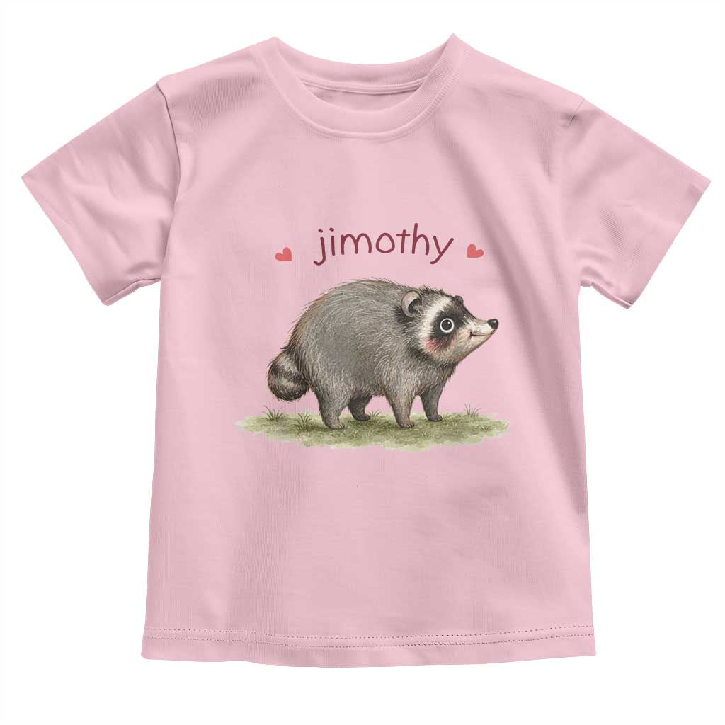 Cute Watercolor Viral Jimothy the Raccoon Toddler T Shirt Viral Seattle Trash Panda Meme