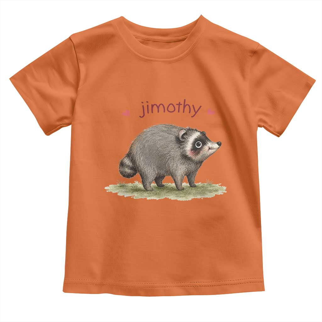 Cute Watercolor Viral Jimothy the Raccoon Toddler T Shirt Viral Seattle Trash Panda Meme