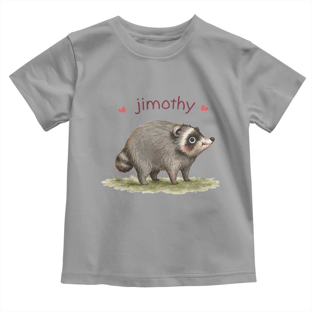 Cute Watercolor Viral Jimothy the Raccoon Toddler T Shirt Viral Seattle Trash Panda Meme