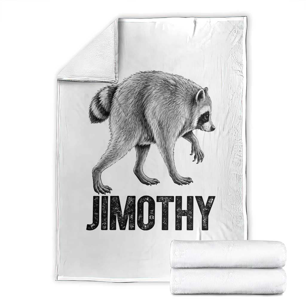 Viral Seattle Jimothy the Raccoon Throw Blanket Vintage Trash Panda Meme Graphic