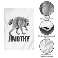 Viral Seattle Jimothy the Raccoon Garden Flag Vintage Trash Panda Meme Graphic