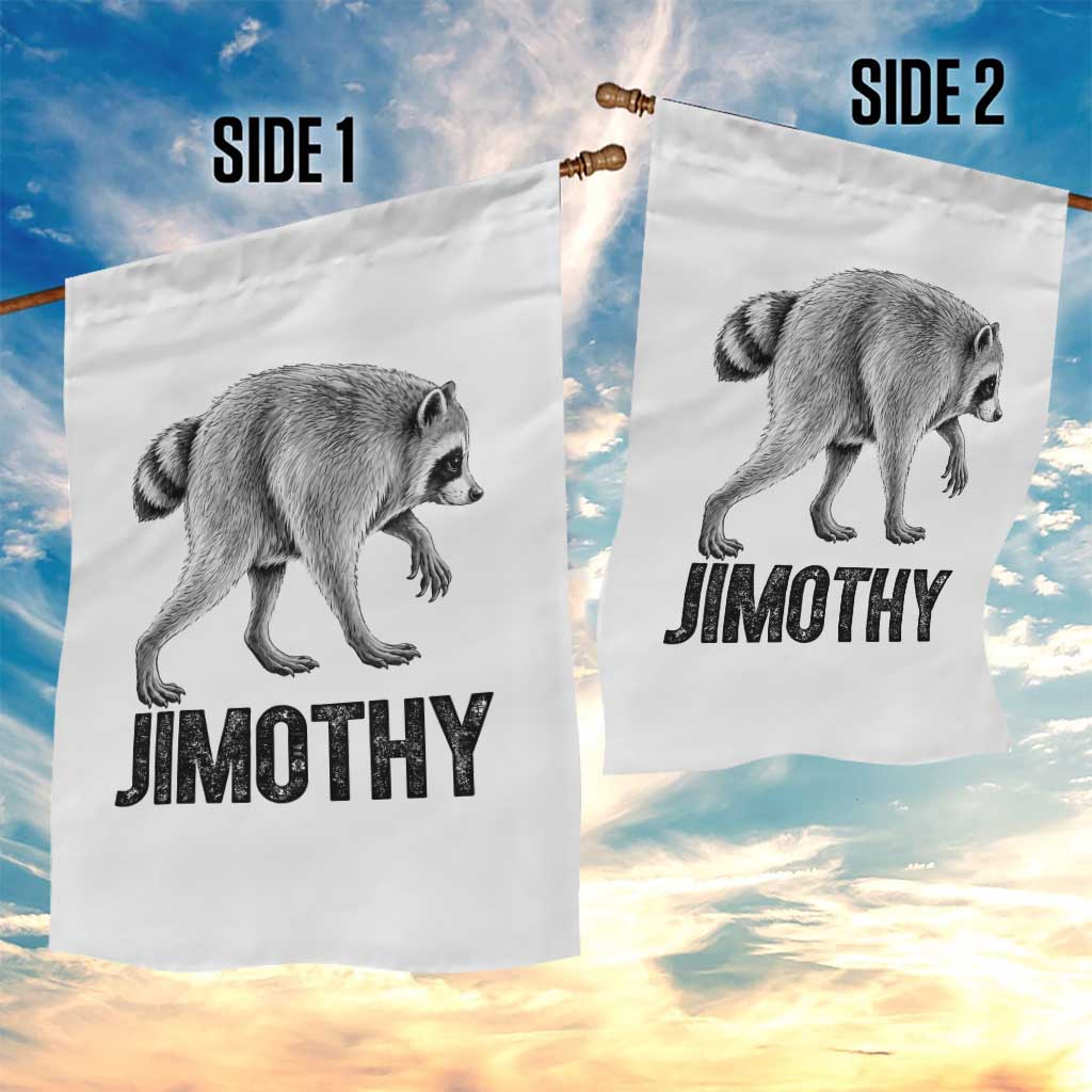 Viral Seattle Jimothy the Raccoon Garden Flag Vintage Trash Panda Meme Graphic