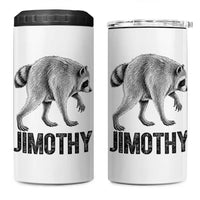 Viral Seattle Jimothy the Raccoon 4 in 1 Can Cooler Tumbler Vintage Trash Panda Meme Graphic