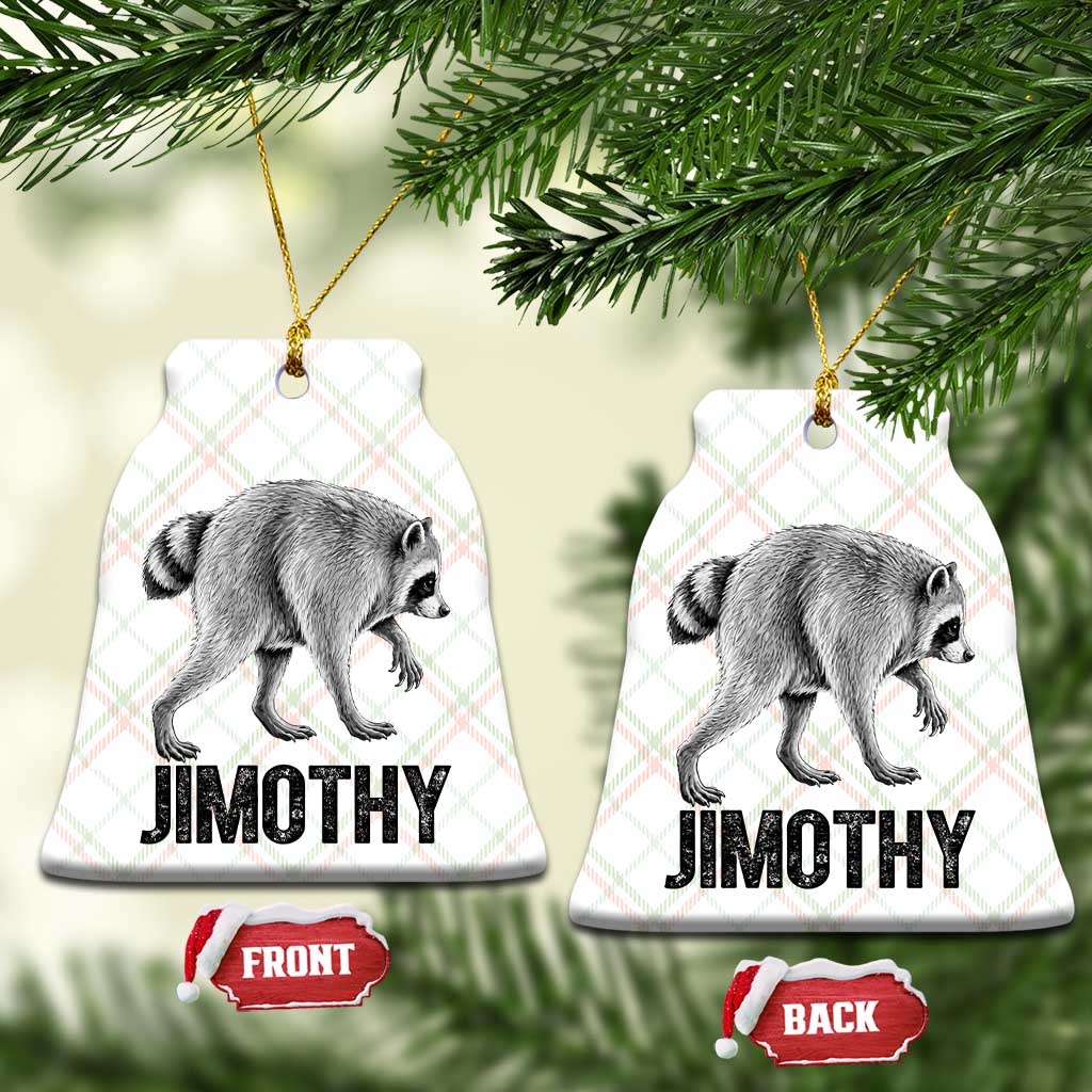 Viral Seattle Jimothy the Raccoon Ceramic Ornament Vintage Trash Panda Meme Graphic