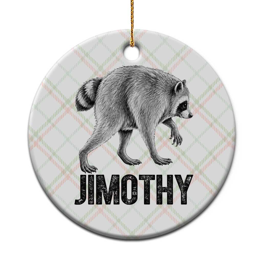 Viral Seattle Jimothy the Raccoon Ceramic Ornament Vintage Trash Panda Meme Graphic