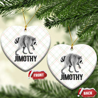 Viral Seattle Jimothy the Raccoon Ceramic Ornament Vintage Trash Panda Meme Graphic