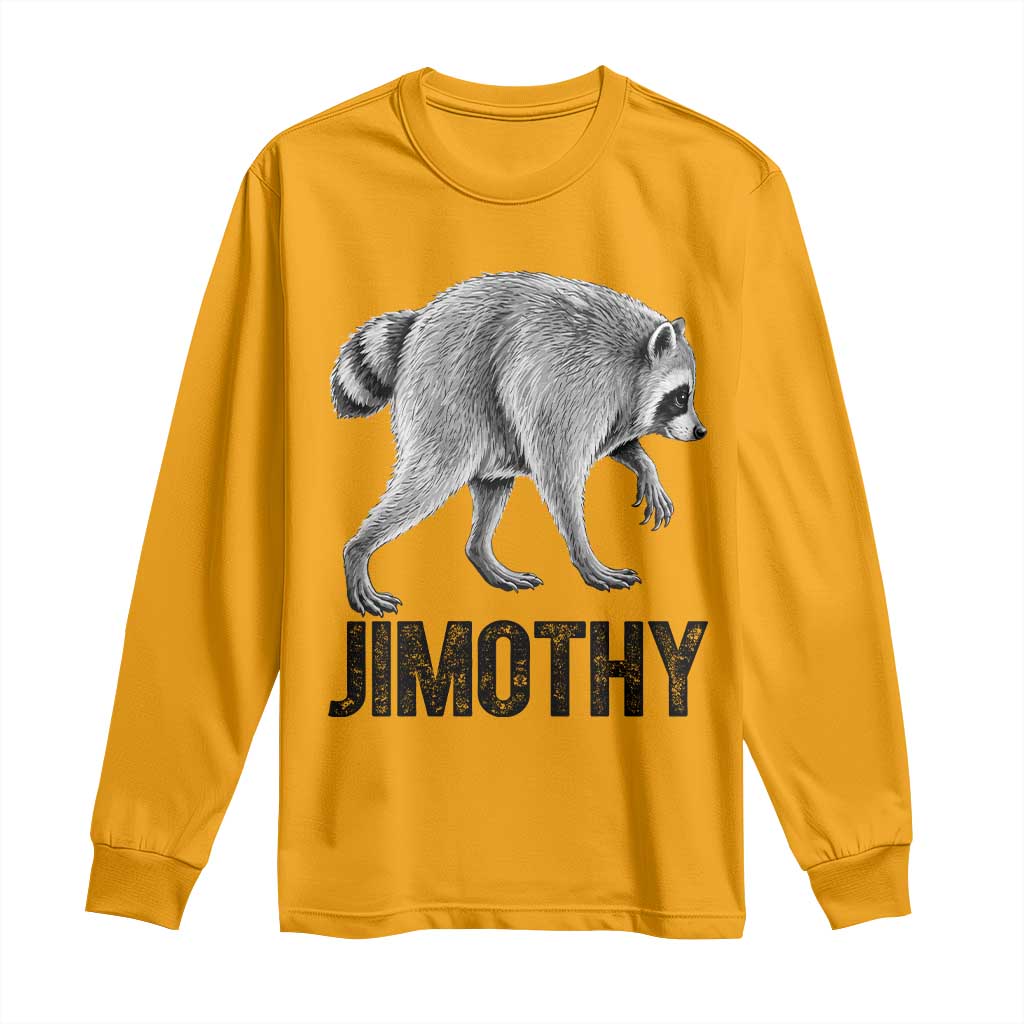 Viral Seattle Jimothy the Raccoon Long Sleeve Shirt Vintage Trash Panda Meme Graphic
