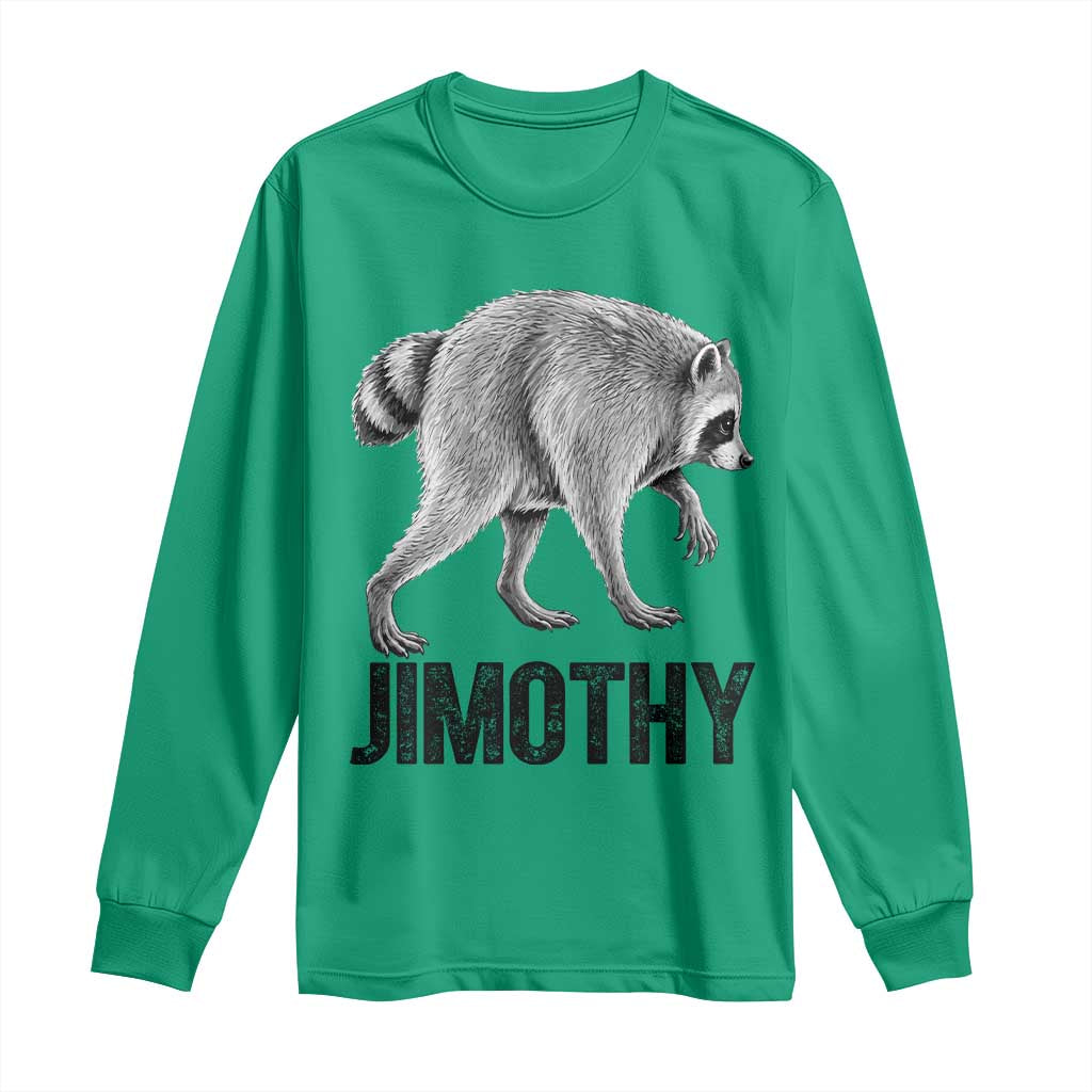 Viral Seattle Jimothy the Raccoon Long Sleeve Shirt Vintage Trash Panda Meme Graphic