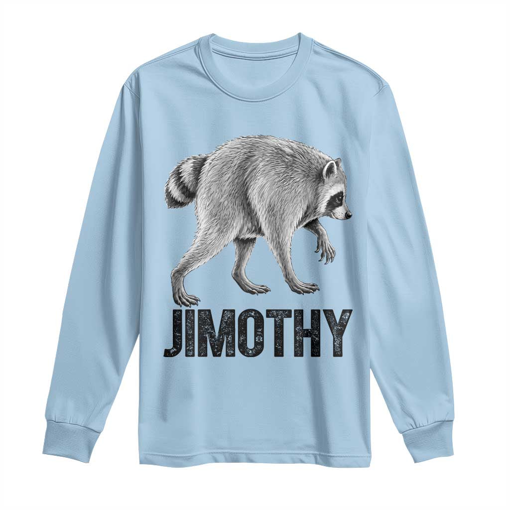 Viral Seattle Jimothy the Raccoon Long Sleeve Shirt Vintage Trash Panda Meme Graphic