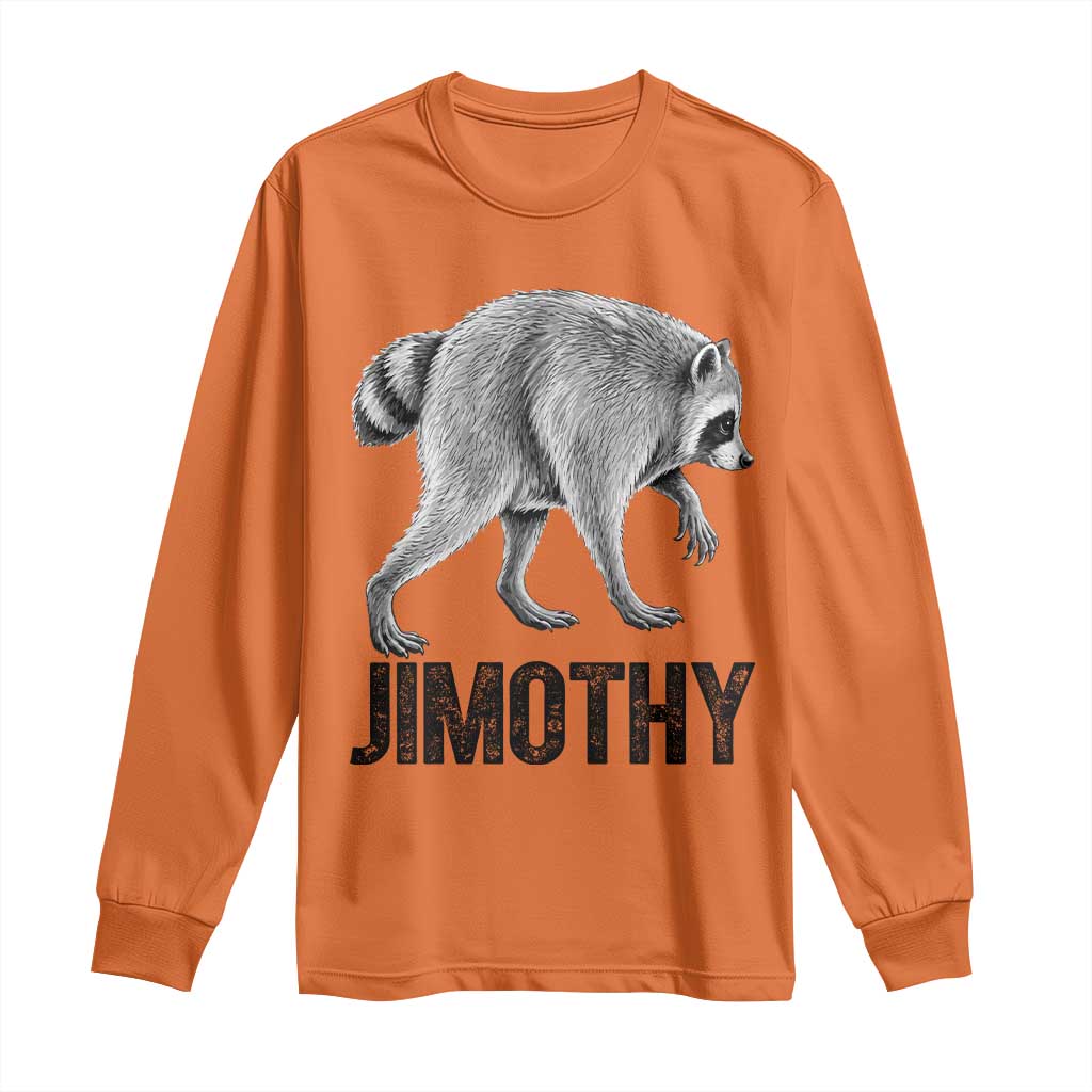 Viral Seattle Jimothy the Raccoon Long Sleeve Shirt Vintage Trash Panda Meme Graphic