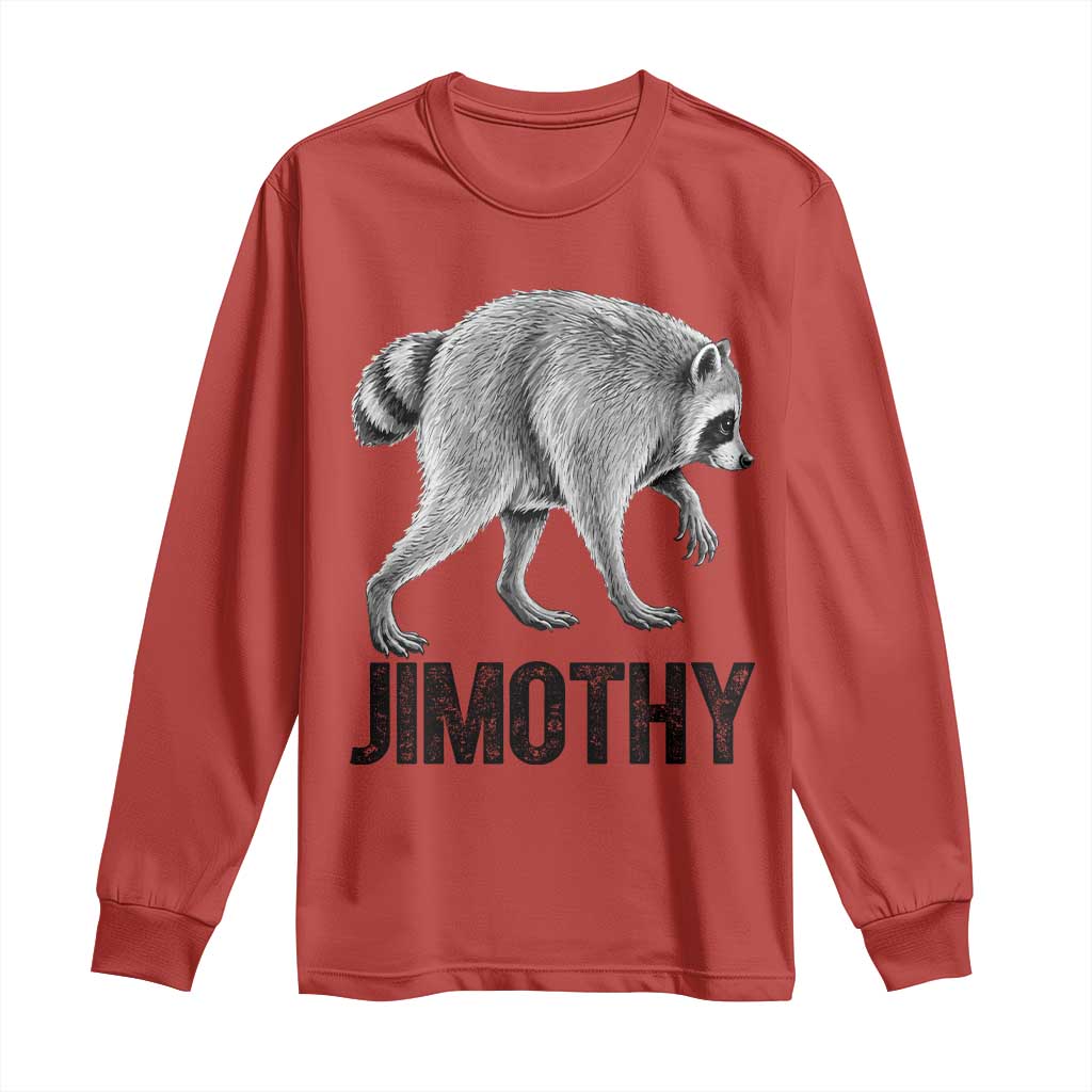 Viral Seattle Jimothy the Raccoon Long Sleeve Shirt Vintage Trash Panda Meme Graphic