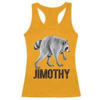 Viral Seattle Jimothy the Raccoon Racerback Tank Top Vintage Trash Panda Meme Graphic