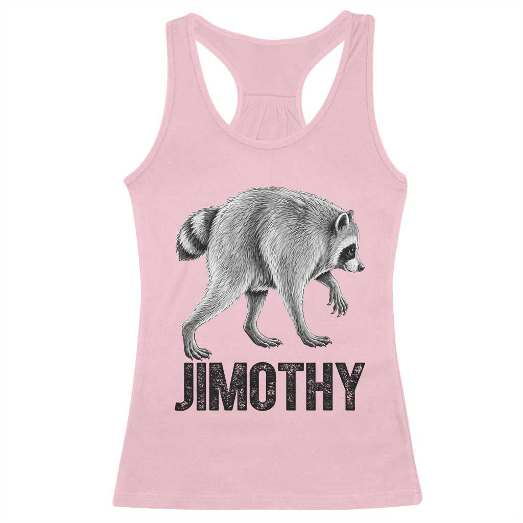 Viral Seattle Jimothy the Raccoon Racerback Tank Top Vintage Trash Panda Meme Graphic