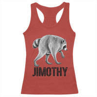 Viral Seattle Jimothy the Raccoon Racerback Tank Top Vintage Trash Panda Meme Graphic