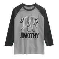 Viral Seattle Jimothy the Raccoon Raglan Shirt Vintage Trash Panda Meme Graphic