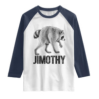 Viral Seattle Jimothy the Raccoon Raglan Shirt Vintage Trash Panda Meme Graphic