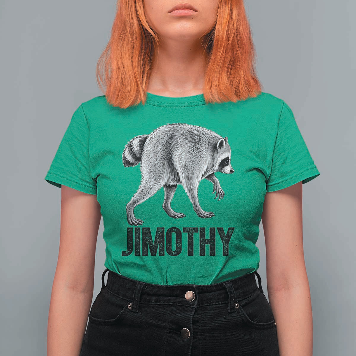 Viral Seattle Jimothy the Raccoon T Shirt For Women Vintage Trash Panda Meme Graphic