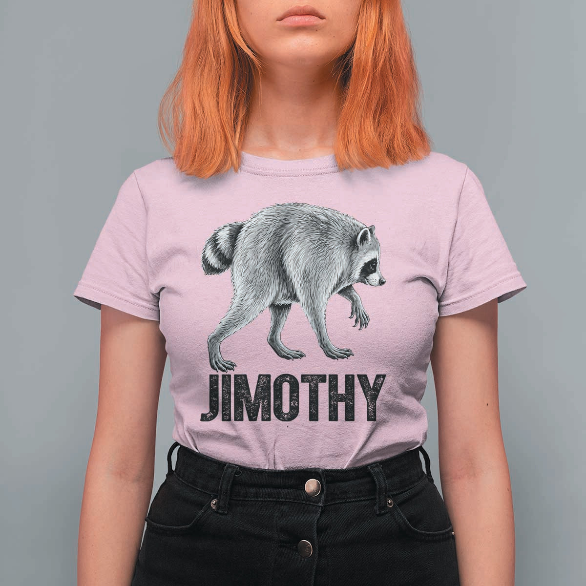 Viral Seattle Jimothy the Raccoon T Shirt For Women Vintage Trash Panda Meme Graphic
