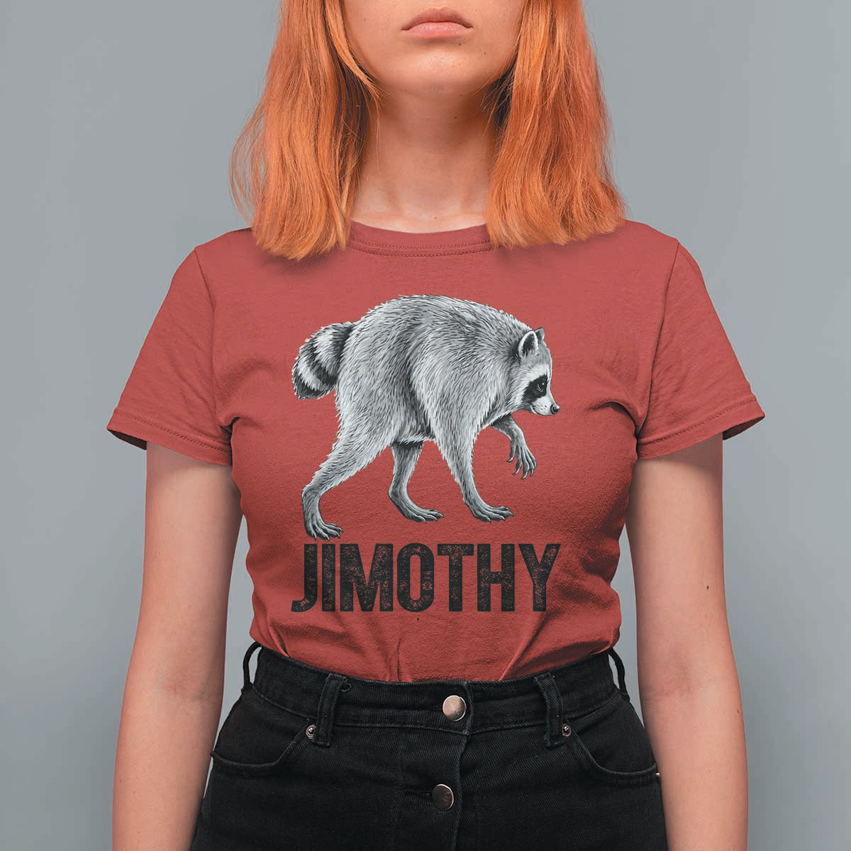 Viral Seattle Jimothy the Raccoon T Shirt For Women Vintage Trash Panda Meme Graphic
