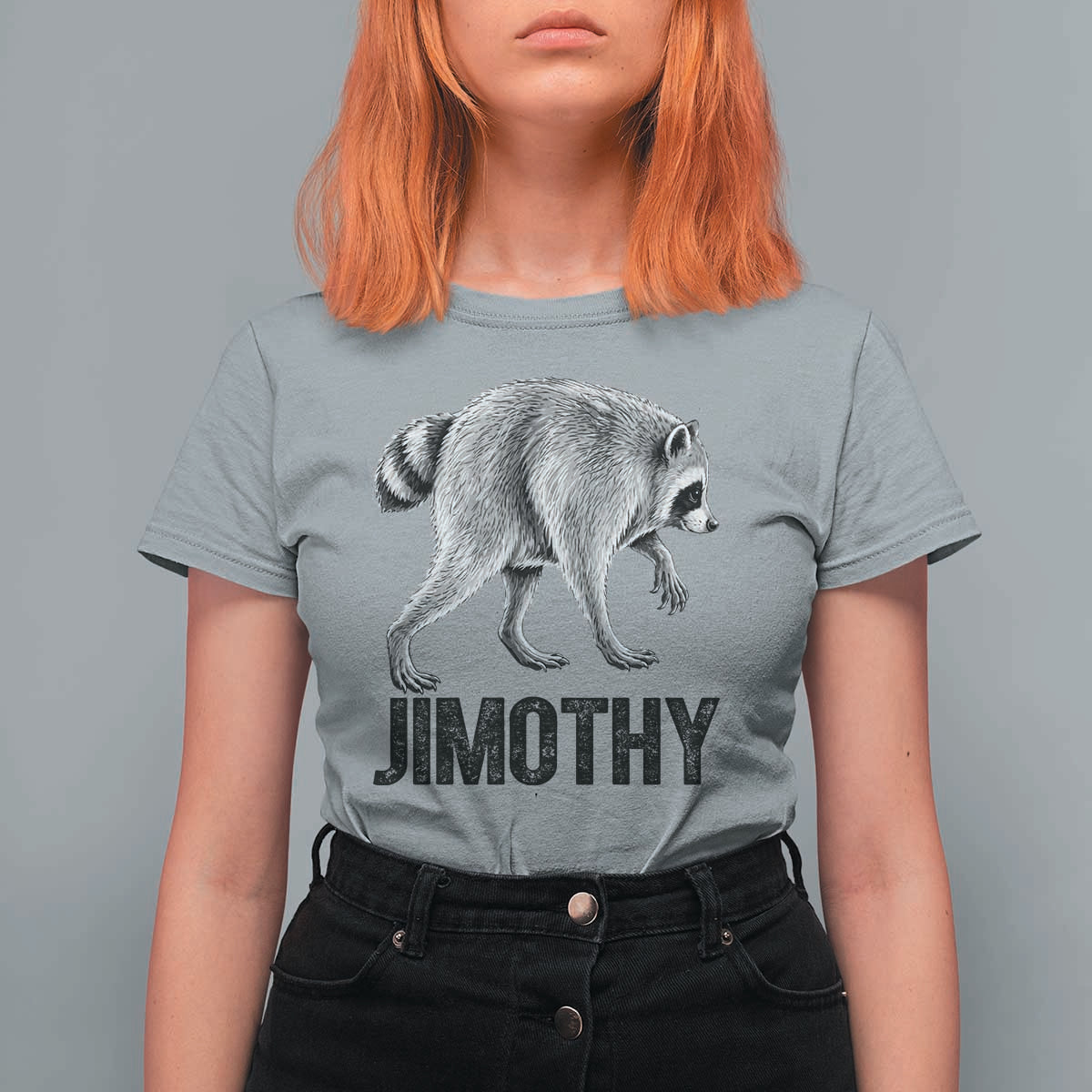 Viral Seattle Jimothy the Raccoon T Shirt For Women Vintage Trash Panda Meme Graphic