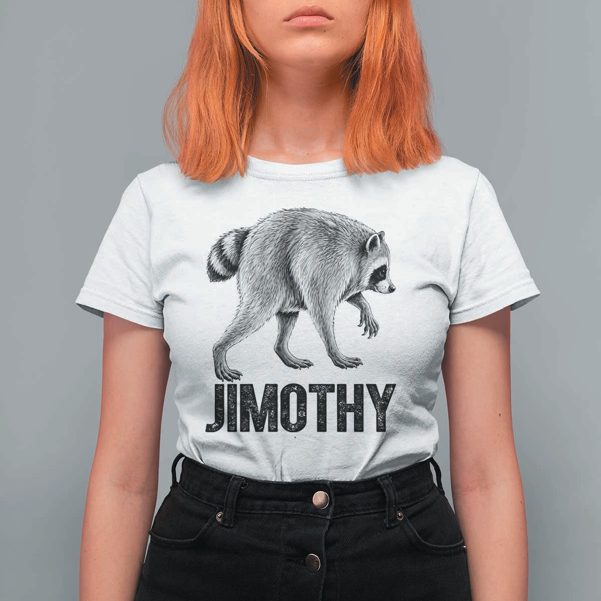 Viral Seattle Jimothy the Raccoon T Shirt For Women Vintage Trash Panda Meme Graphic