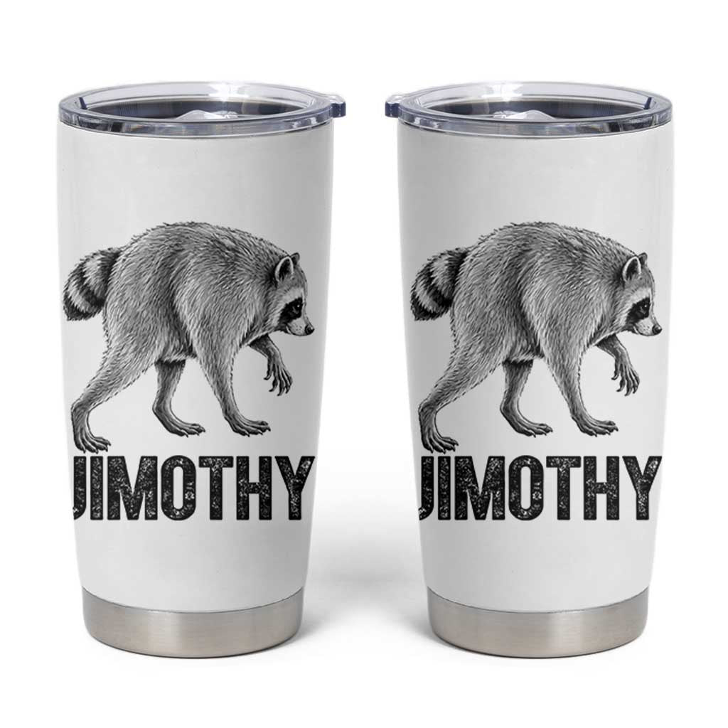 Viral Seattle Jimothy the Raccoon Tumbler Cup Vintage Trash Panda Meme Graphic