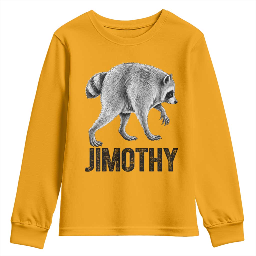 Viral Seattle Jimothy the Raccoon Youth Sweatshirt Vintage Trash Panda Meme Graphic