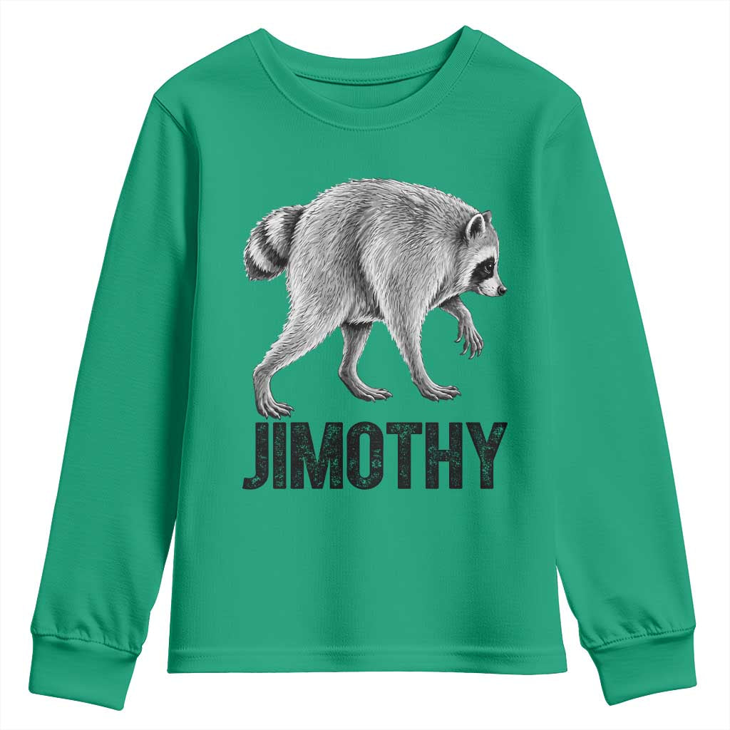 Viral Seattle Jimothy the Raccoon Youth Sweatshirt Vintage Trash Panda Meme Graphic