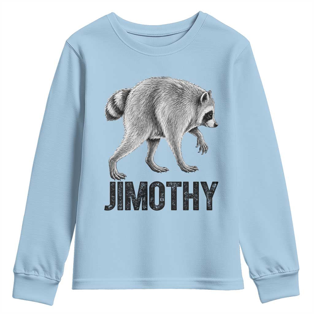 Viral Seattle Jimothy the Raccoon Youth Sweatshirt Vintage Trash Panda Meme Graphic