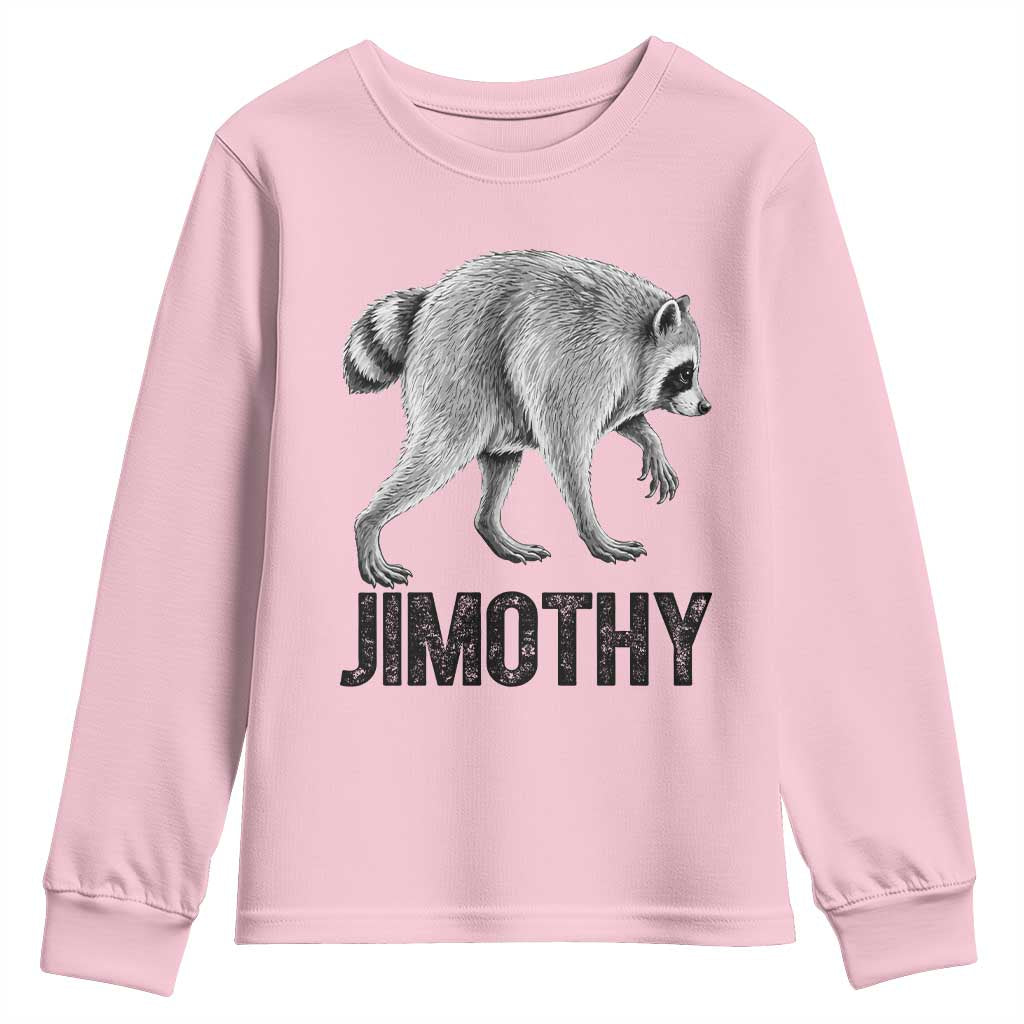Viral Seattle Jimothy the Raccoon Youth Sweatshirt Vintage Trash Panda Meme Graphic