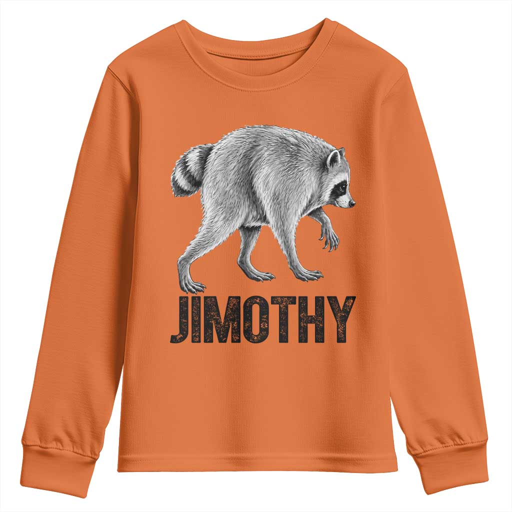 Viral Seattle Jimothy the Raccoon Youth Sweatshirt Vintage Trash Panda Meme Graphic