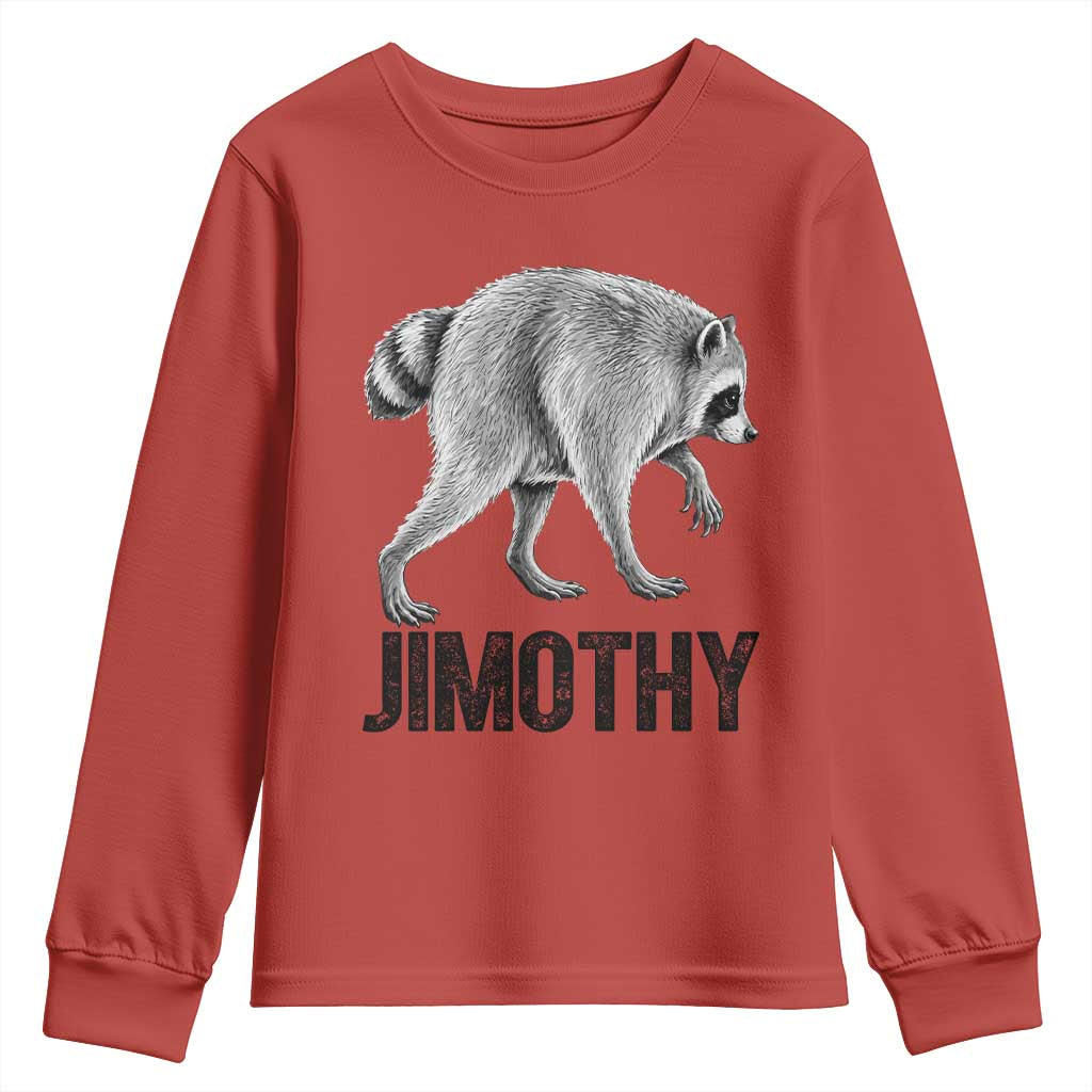 Viral Seattle Jimothy the Raccoon Youth Sweatshirt Vintage Trash Panda Meme Graphic