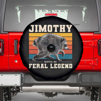 Jimothy from Seattle WA Feral Legend Raccoon Spare Tire Cover Viral Trash Panda Retro Sunset Strip Graphic