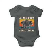 Jimothy from Seattle WA Feral Legend Raccoon Baby Onesie Viral Trash Panda Retro Sunset Strip Graphic