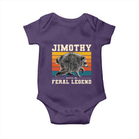 Jimothy from Seattle WA Feral Legend Raccoon Baby Onesie Viral Trash Panda Retro Sunset Strip Graphic