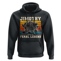 Jimothy from Seattle WA Feral Legend Raccoon Hoodie Viral Trash Panda Retro Sunset Strip Graphic