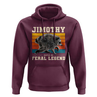 Jimothy from Seattle WA Feral Legend Raccoon Hoodie Viral Trash Panda Retro Sunset Strip Graphic