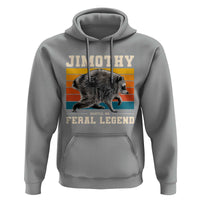 Jimothy from Seattle WA Feral Legend Raccoon Hoodie Viral Trash Panda Retro Sunset Strip Graphic