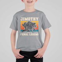 Jimothy from Seattle WA Feral Legend Raccoon T Shirt For Kid Viral Trash Panda Retro Sunset Strip Graphic
