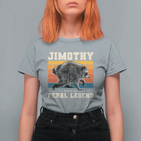 Jimothy from Seattle WA Feral Legend Raccoon T Shirt For Women Viral Trash Panda Retro Sunset Strip Graphic