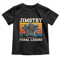 Jimothy from Seattle WA Feral Legend Raccoon Toddler T Shirt Viral Trash Panda Retro Sunset Strip Graphic