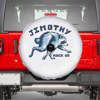 Rock On Jimothy the Raccoon Blue Graphic Spare Tire Cover Vintage Viral Seattle Trash Panda