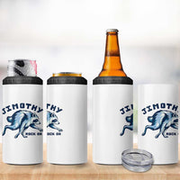 Rock On Jimothy the Raccoon Blue Graphic 4 in 1 Can Cooler Tumbler Vintage Viral Seattle Trash Panda