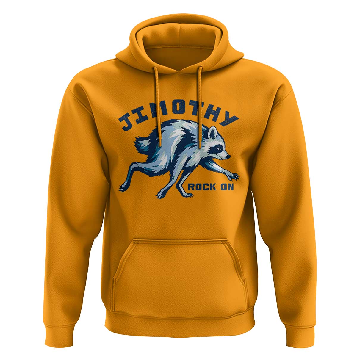 Rock On Jimothy the Raccoon Blue Graphic Hoodie Vintage Viral Seattle Trash Panda