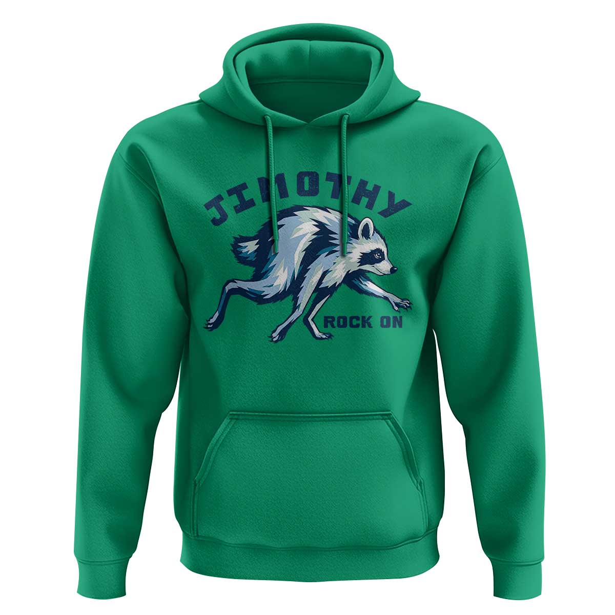 Rock On Jimothy the Raccoon Blue Graphic Hoodie Vintage Viral Seattle Trash Panda